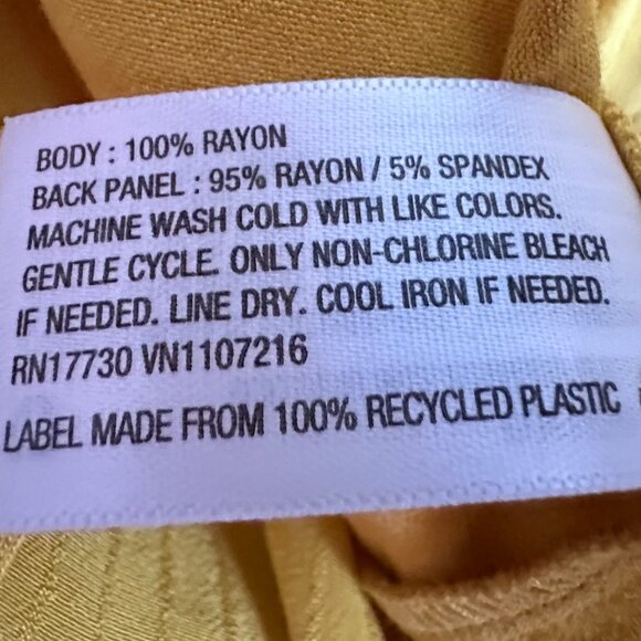 A New Day Women's XXL Summer Wheat Yellow Balloon Sleeve Square Neck Top NWT - Picture 8 of 8